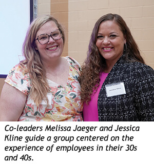 Co-leaders Melissa Jaeger and Jessica Kline standing side by side.