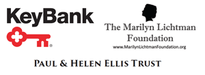 Logos for KeyBank, The Marilyn Lichtman Foundation, and the Paul & Helen Ellis Trust as seen in the Fall 2026 Spirit Newsletter.